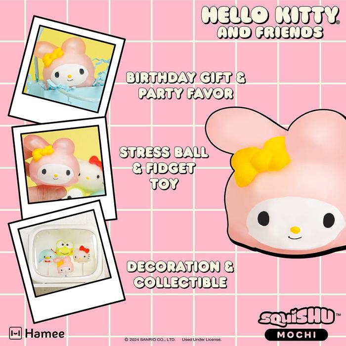 Pink Hello Kitty My Melody Mochi SquiSHU (Series 2) | CA_HK90009