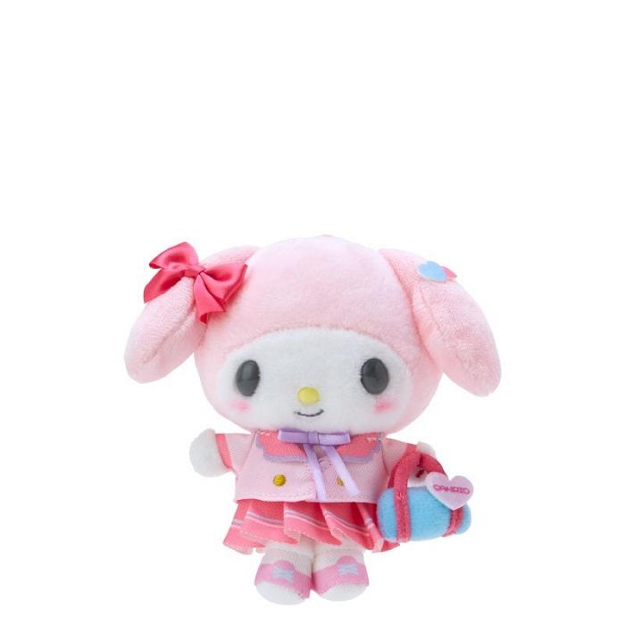 Pink Hello Kitty My Melody Plush Mascot Keychain (Sanrio Academy Series) | CA_HK10659