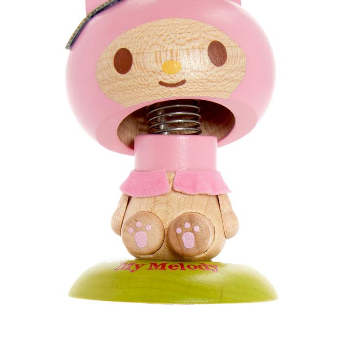 Pink Hello Kitty My Melody Wooden Bobblehead | CA_HK72555