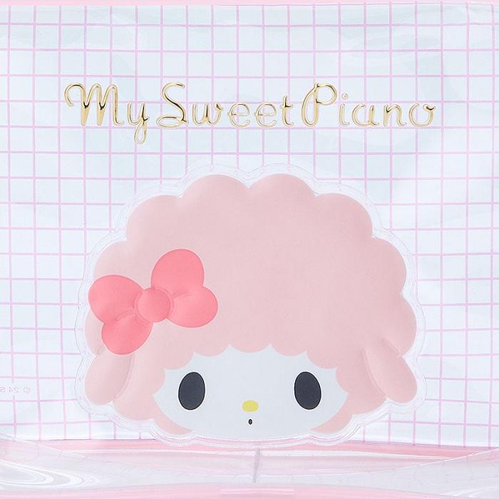 Pink Hello Kitty My Sweet Piano Clear Grid Zipper Pouch | CA_HK79016