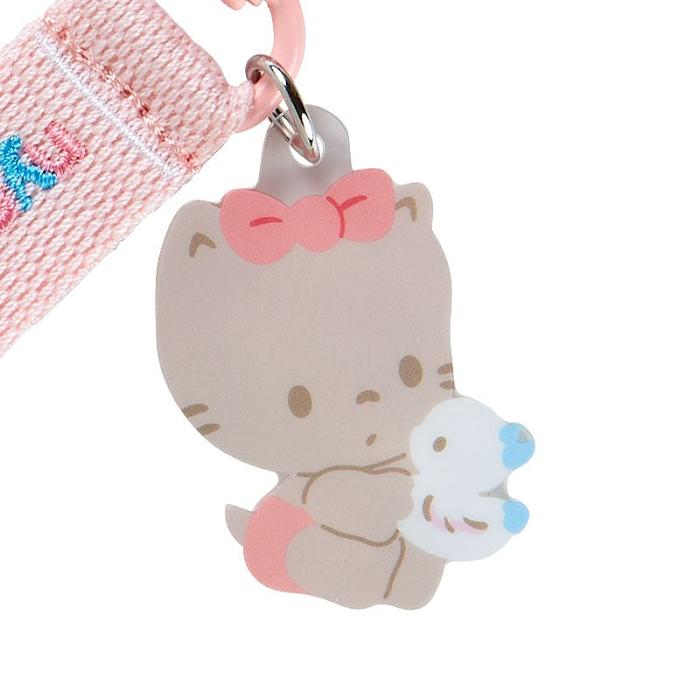 Pink Hello Kitty Nya Ni Nyu Nye Nyon Logo Keychain (Sanrio Character Award Series) | CA_HK98469