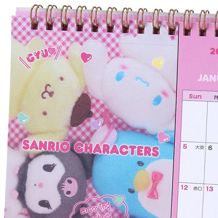 Pink Hello Kitty Sanrio Characters 2025 Postcard Desk Calendar | CA_HK31345