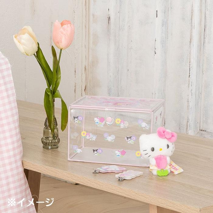 Pink Hello Kitty Sanrio Characters Clear Storage Case (Pastel Check Series) | CA_HK82380