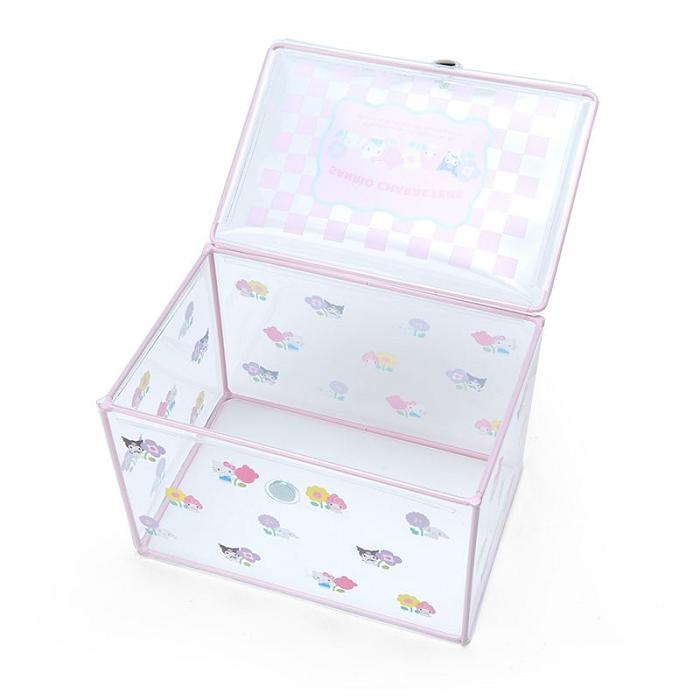 Pink Hello Kitty Sanrio Characters Clear Storage Case (Pastel Check Series) | CA_HK82380