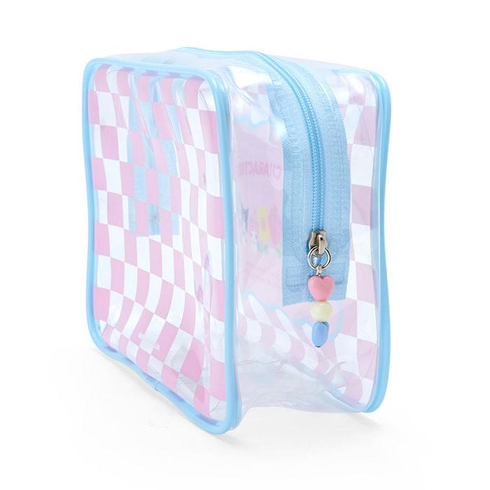 Pink Hello Kitty Sanrio Characters Clear Zipper (Pastel Check Series) | CA_HK93875