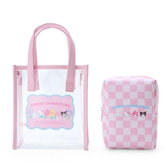 Pink Hello Kitty Sanrio Characters Clear Convertible Mini (Pastel Check Series) | CA_HK33623