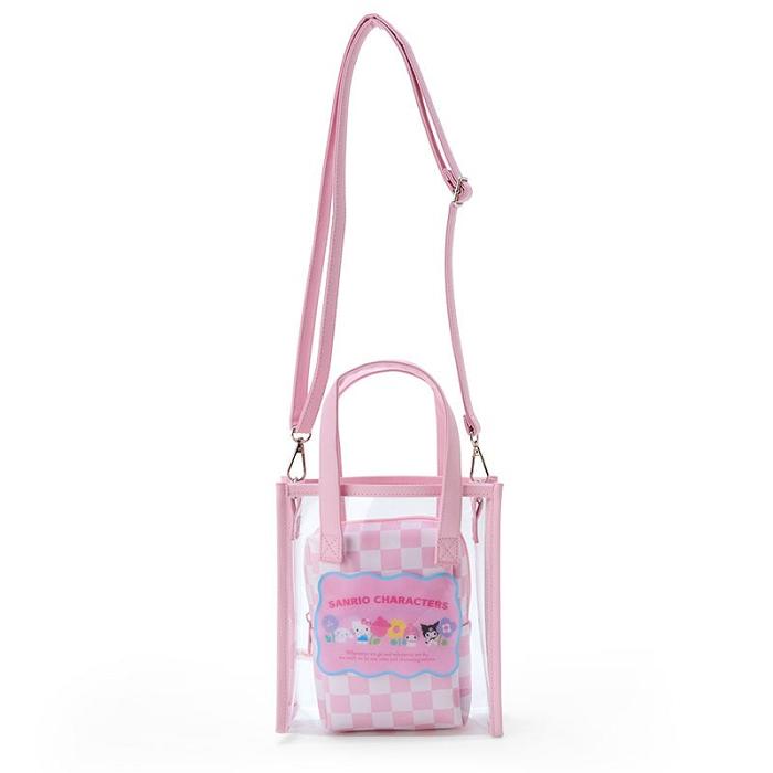 Pink Hello Kitty Sanrio Characters Clear Convertible Mini (Pastel Check Series) | CA_HK33623