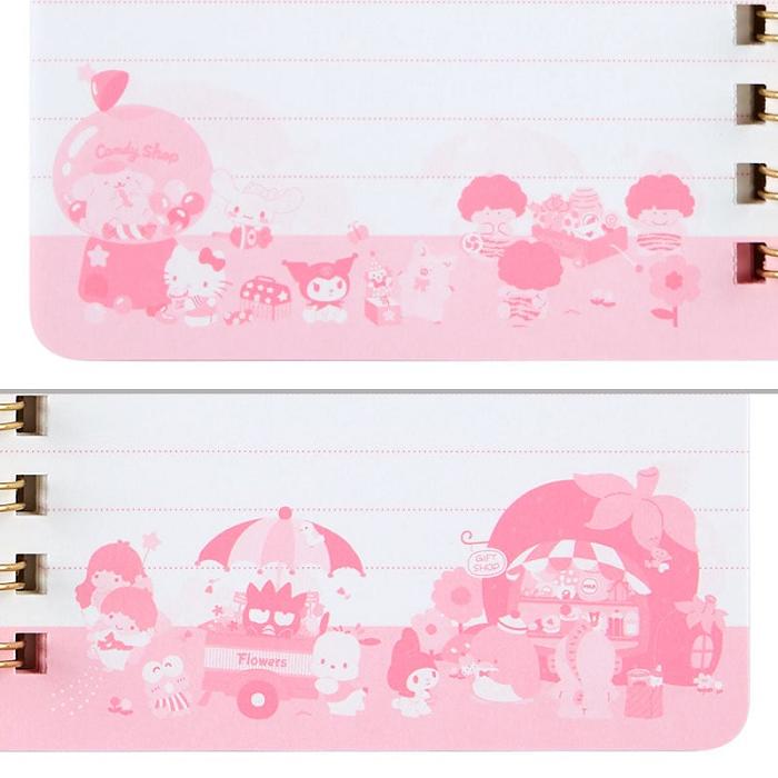 Pink Hello Kitty Sanrio Characters Compact Ruled Notebook | CA_HK26663