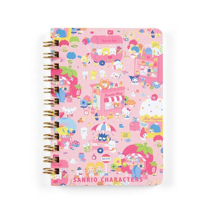 Pink Hello Kitty Sanrio Characters Compact Ruled Notebook | CA_HK26663