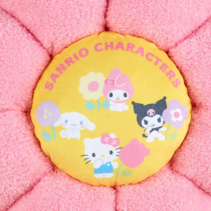 Pink Hello Kitty Sanrio Characters Daisy Throw Pillow (Pastel Check Series) | CA_HK48265