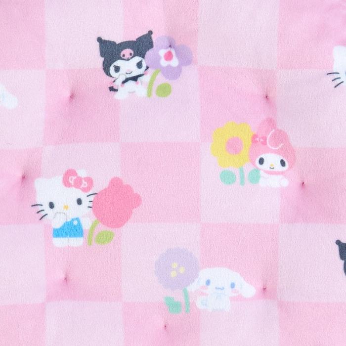 Pink Hello Kitty Sanrio Characters Daisy Throw Pillow (Pastel Check Series) | CA_HK23821