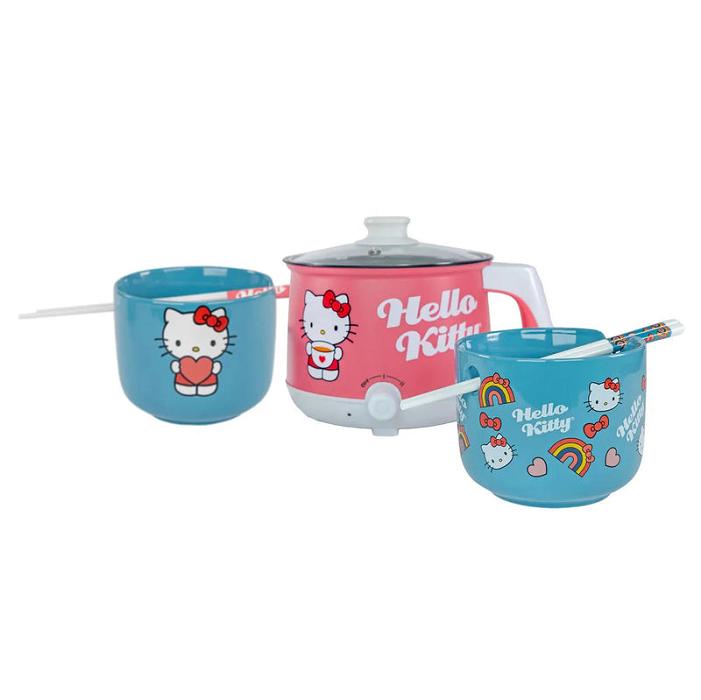 Pink / Blue Hello Kitty Hello Kitty Hot Pot with Ramen Bowls Set | CA_HK36002