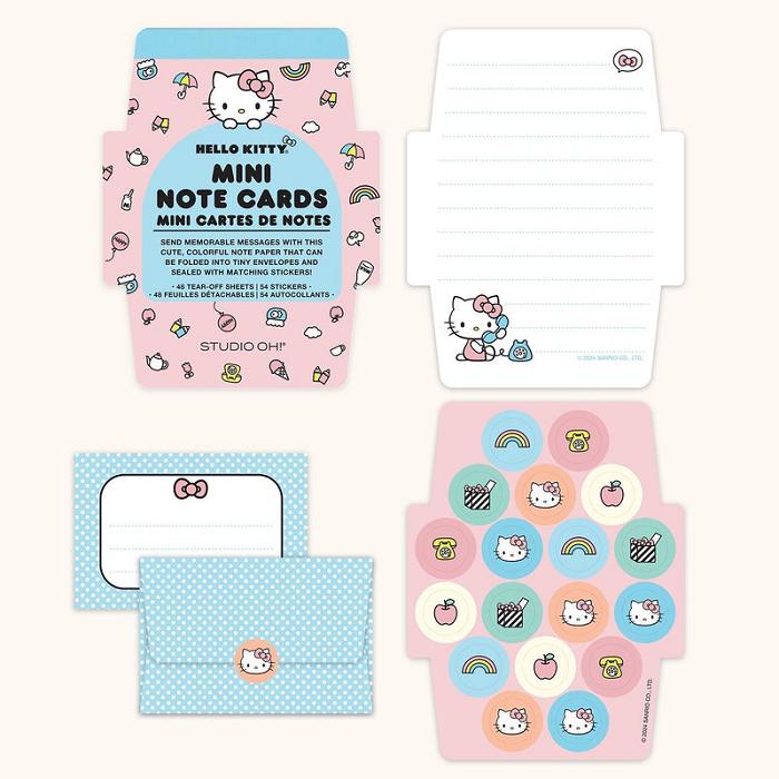 Pink / Blue Hello Kitty Hello Kitty x Studio Oh! Classic Pink Mini Memo with Stickers | CA_HK68619