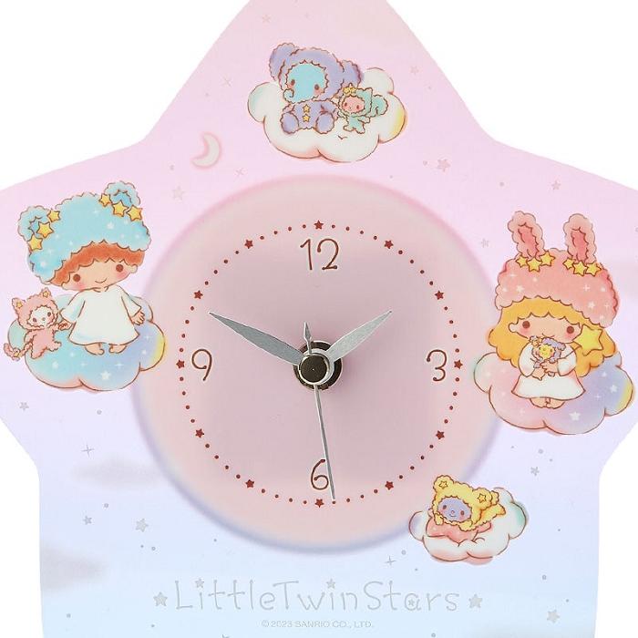 Pink / Blue Hello Kitty LittleTwinStars Standing Clock (Fluffy Cloud Series) | CA_HK45730