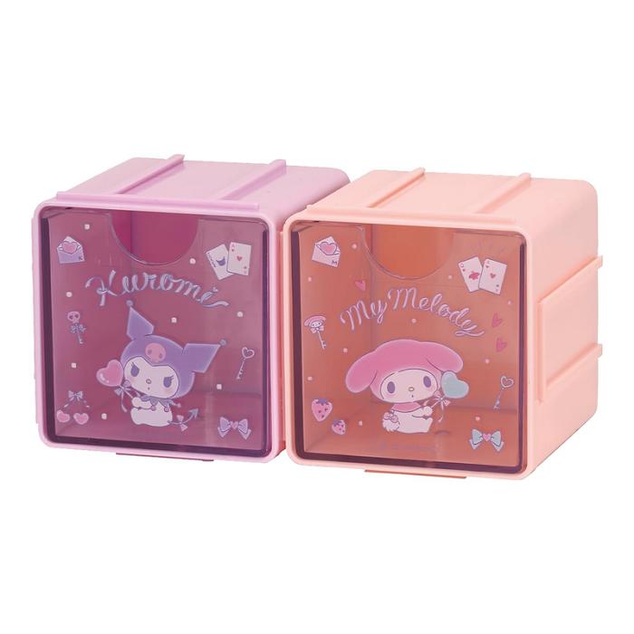 Pink / Orange Hello Kitty My Melody & Kuromi Cubic Storage Containers (Set of 2) | CA_HK64827