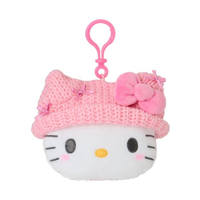 Pink / White Hello Kitty Hello Kitty Cozy Cap Mascot Clip Pouch | CA_HK76780