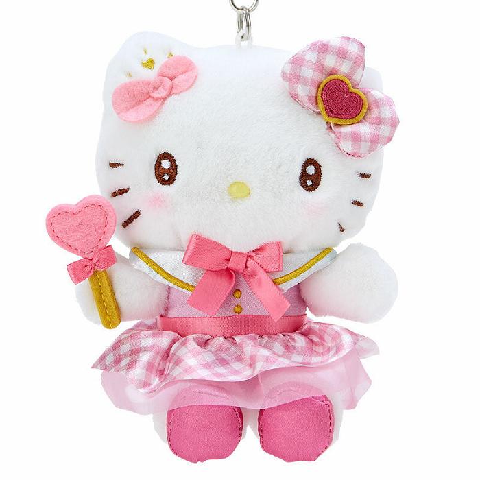 Pink / White Hello Kitty Hello Kitty Plush Mascot Keychain (Love You More Series) | CA_HK32665