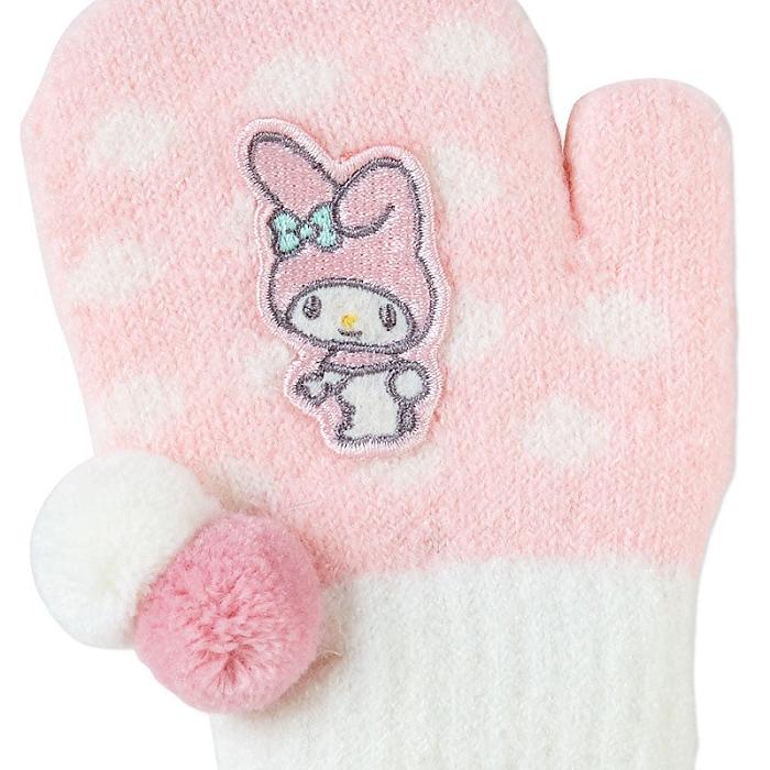 Pink / White Hello Kitty My Melody Kids Cozy Mittens | CA_HK98718