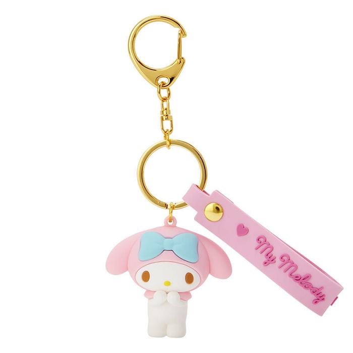 Pink / White Hello Kitty My Melody Signature Keychain | CA_HK40309