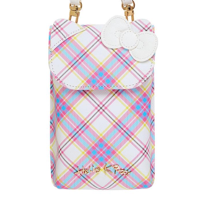 Purple Hello Kitty Hello Kitty Crossbody Phone Bag (Hello Kitty Dress Tartan Series) | CA_HK72381