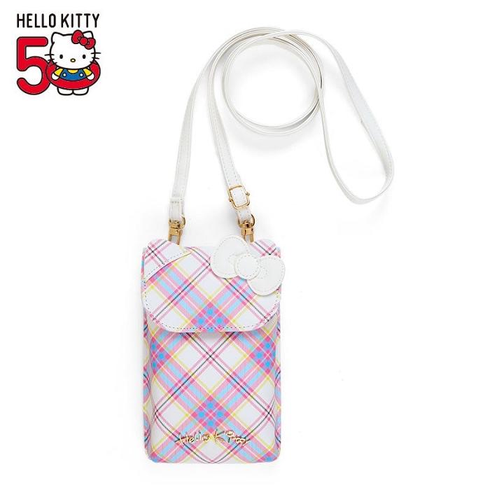 Purple Hello Kitty Hello Kitty Crossbody Phone Bag (Hello Kitty Dress Tartan Series) | CA_HK72381