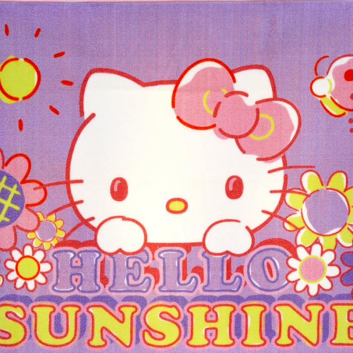 Purple Hello Kitty Hello Kitty Flower Bed Area Rug | CA_HK61074