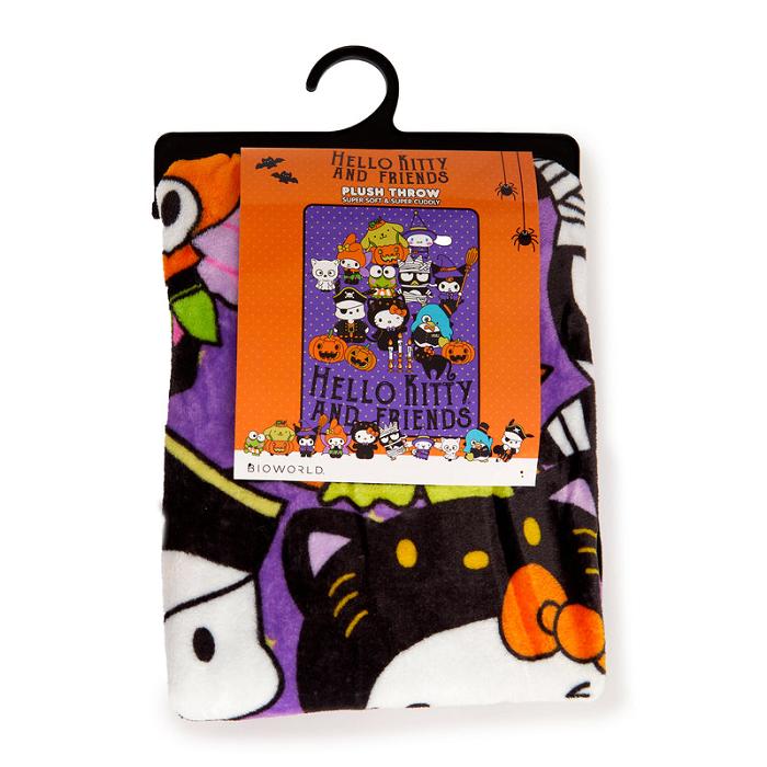 Purple Hello Kitty Hello Kitty and Friends Halloween Portrait Throw Blanket | CA_HK81175