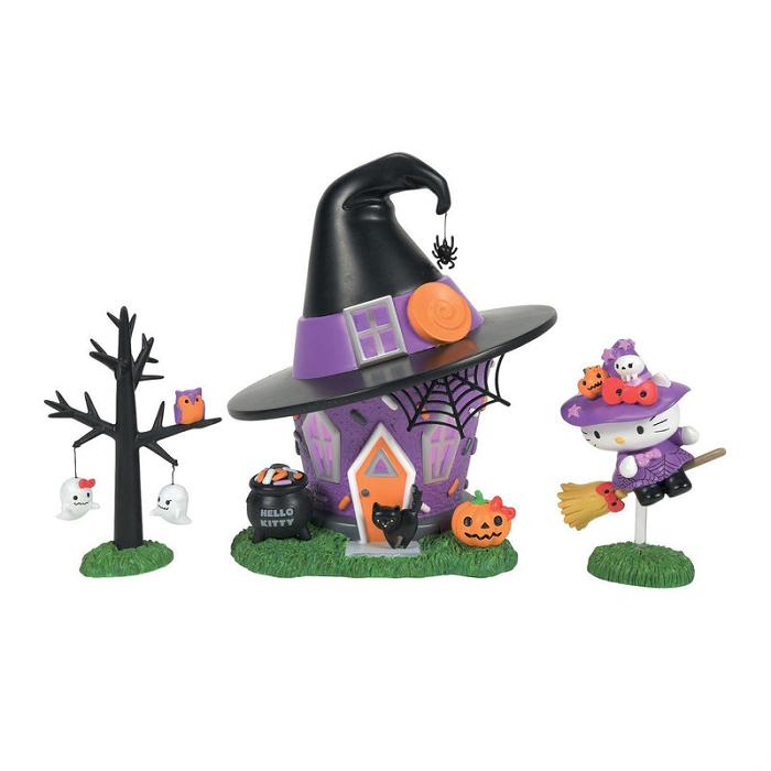 Purple Hello Kitty Hello Kitty\'s Halloween Witch Tower Figurine Set | CA_HK58130