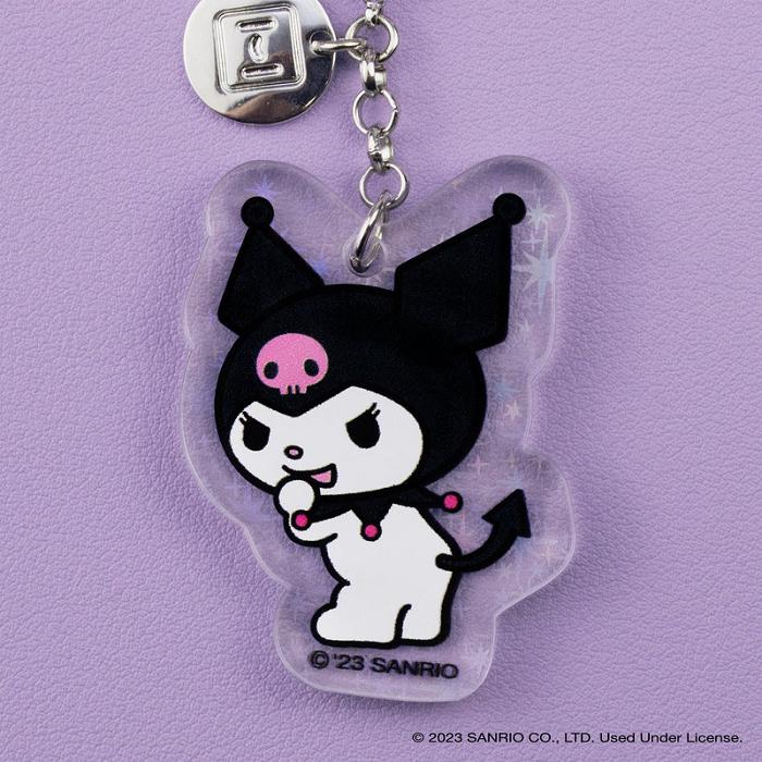 Purple Hello Kitty Kuromi Beaded Charm Mobile Phone Wrist Strap | CA_HK19991