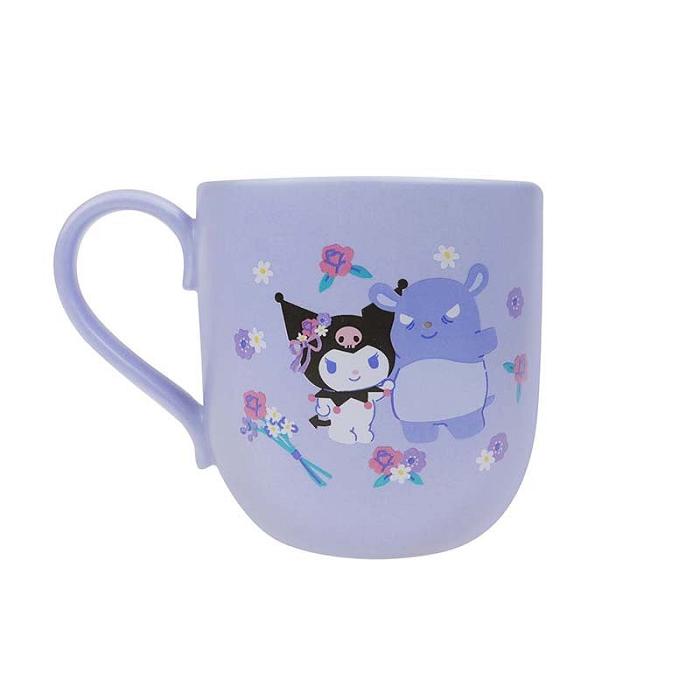 Purple Hello Kitty Kuromi Ceramic Mug (Charming Florals Series) | CA_HK22193