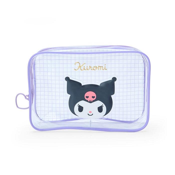 Purple Hello Kitty Kuromi Clear Grid Zipper | CA_HK40017