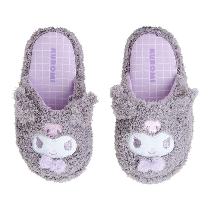 Purple Hello Kitty Kuromi Cozy Sherpa Kids Slippers | CA_HK71976