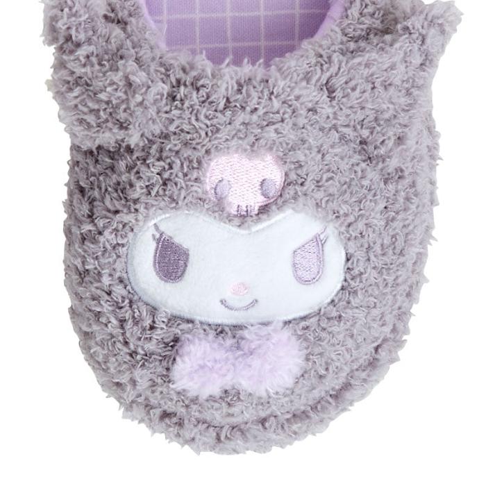 Purple Hello Kitty Kuromi Cozy Sherpa Kids Slippers | CA_HK71976