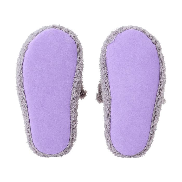 Purple Hello Kitty Kuromi Cozy Sherpa Kids Slippers | CA_HK71976