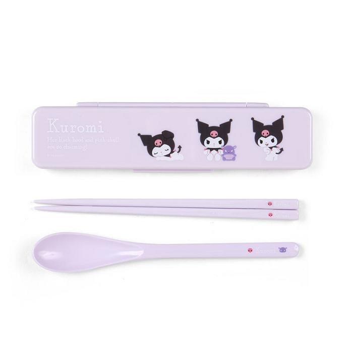 Purple Hello Kitty Kuromi Everyday Chopsticks & Spoon Set | CA_HK69002