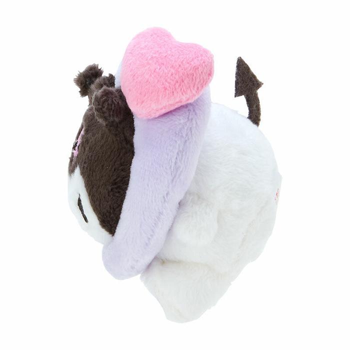 Purple Hello Kitty Kuromi Plush Mascot Keychain (Big Heart Series) | CA_HK36402