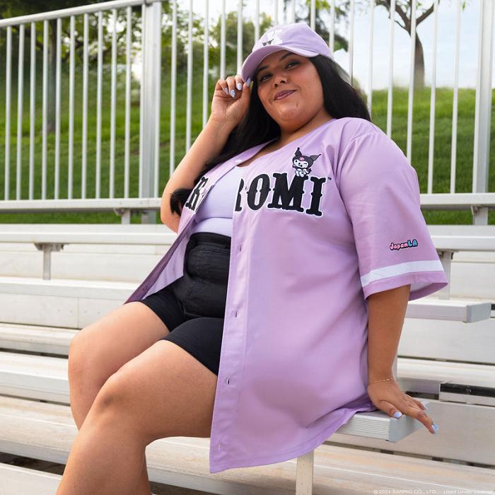 Purple Hello Kitty Kuromi x JapanLA Baseball Jersey | CA_HK14622