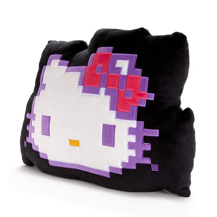 Purple / Black Hello Kitty Hello Kitty Face Plush (Retro Pixel Series) | CA_HK87027