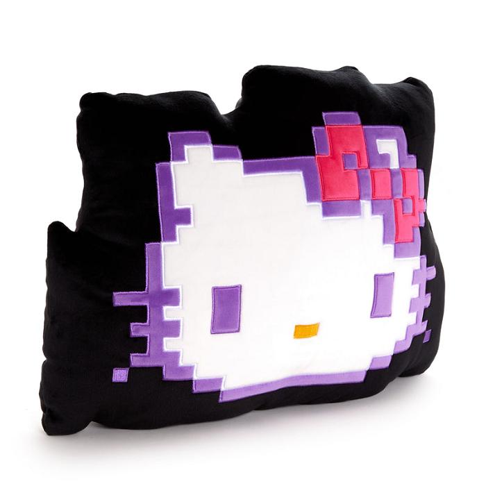 Purple / Black Hello Kitty Hello Kitty Face Plush (Retro Pixel Series) | CA_HK87027