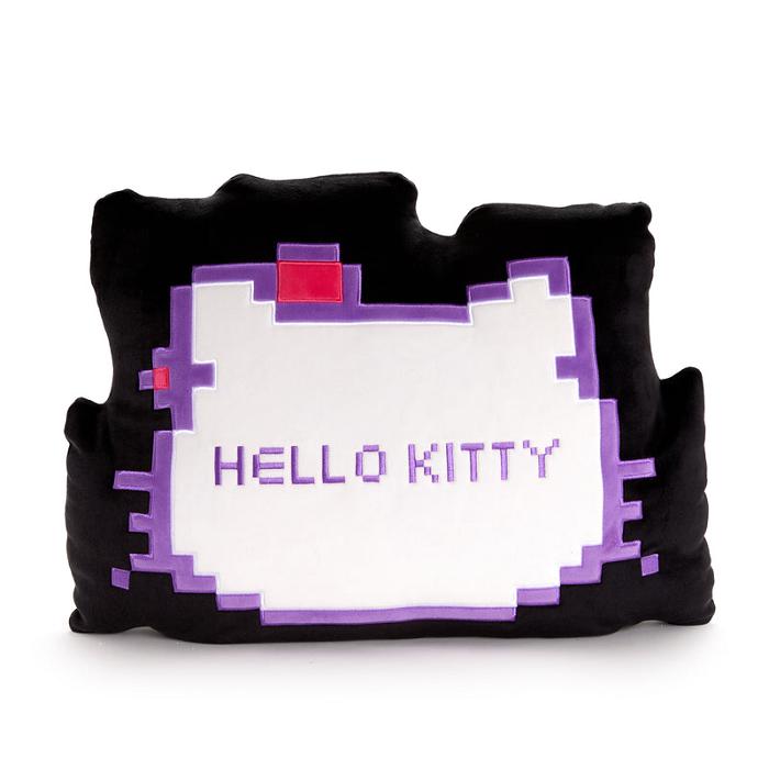 Purple / Black Hello Kitty Hello Kitty Face Plush (Retro Pixel Series) | CA_HK87027