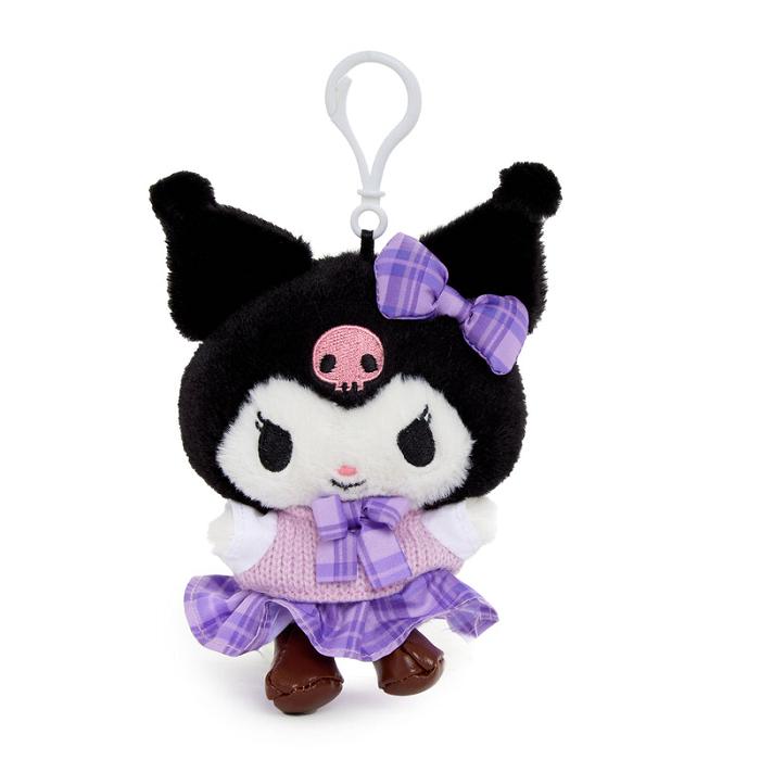 Purple / Black Hello Kitty Kuromi Mascot Clip (Uniform Series) | CA_HK36361