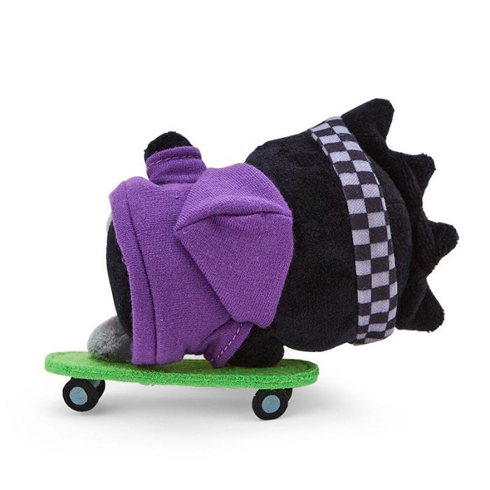 Purple / Green Hello Kitty Badtz-maru Plush Mascot Keychain (Sk8r Squad Series) | CA_HK48172