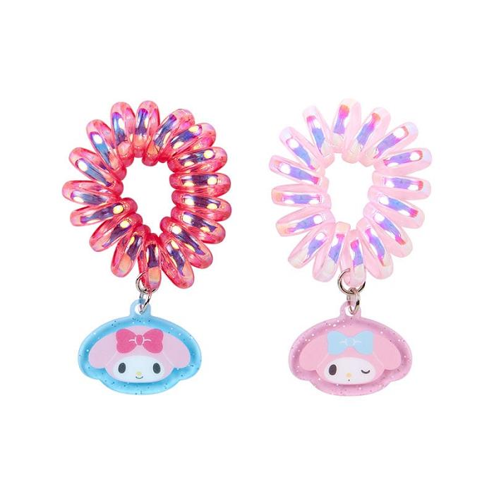 Purple / Pink Hello Kitty My Melody Spiral Hair Ties (Set of 2) | CA_HK30535