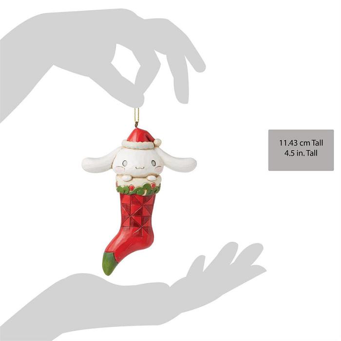 Red Hello Kitty Cinnamoroll Stocking Hanging Ornament (Jim Shore Sanrio Collection) | CA_HK18972