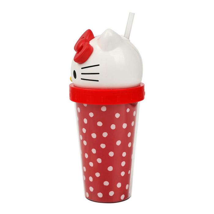 Red Hello Kitty Hello Kitty 3D Face Travel Tumbler (Dots) | CA_HK97672