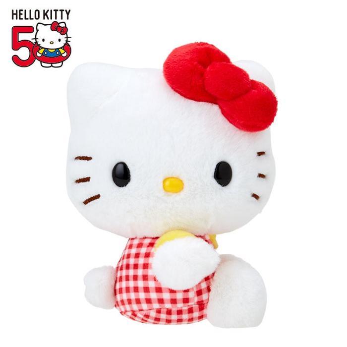 Red Hello Kitty Hello Kitty 50th Anniv. Plush Mascot (Red Gingham) | CA_HK61719