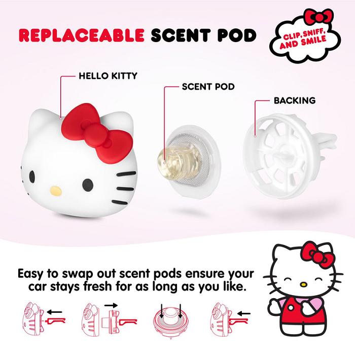 Red Hello Kitty Hello Kitty Car Air Freshener | CA_HK30154