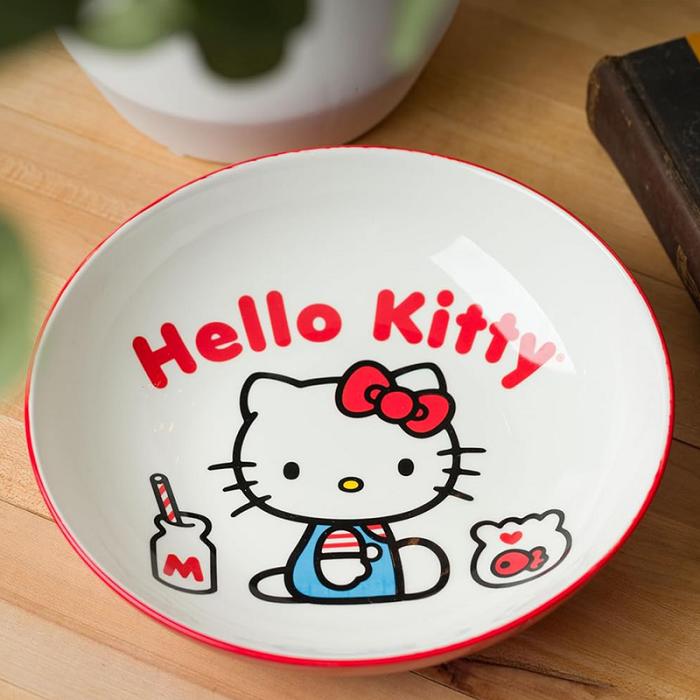 Red Hello Kitty Hello Kitty Ceramic Dinner Bowl (Classic Milk Bottle) | CA_HK30715