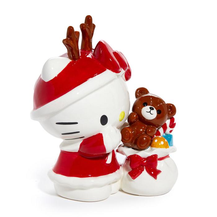 Red Hello Kitty Hello Kitty Ceramic Holiday Teddy Bear Figurine | CA_HK31848