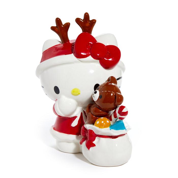 Red Hello Kitty Hello Kitty Ceramic Holiday Teddy Bear Figurine | CA_HK31848